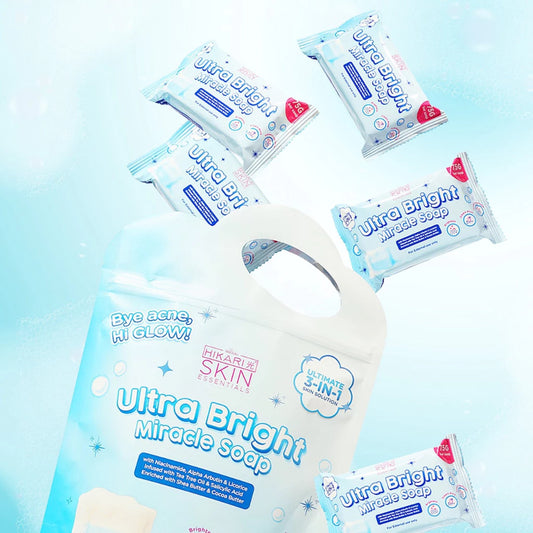 Hikari Skin Essentials Ultra Bright Miracle Soap with Niacinamide, Alpha Arbutin, and Licorice