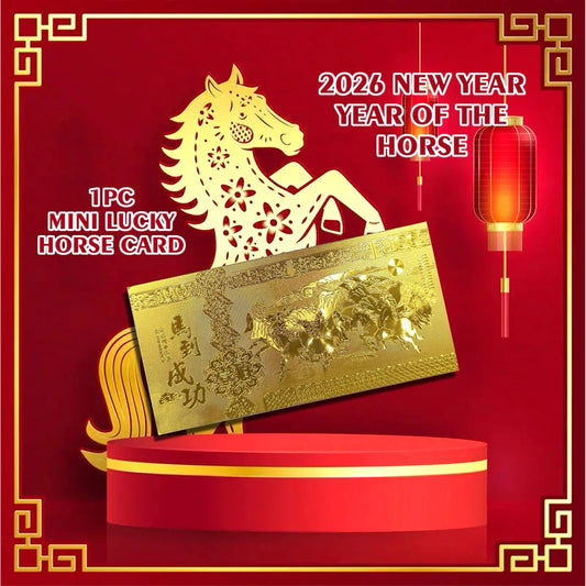 2026 Year of the Horse Money Gold Foil Money Lucky Charm for Wealth Prosperity Good Fortune Gift