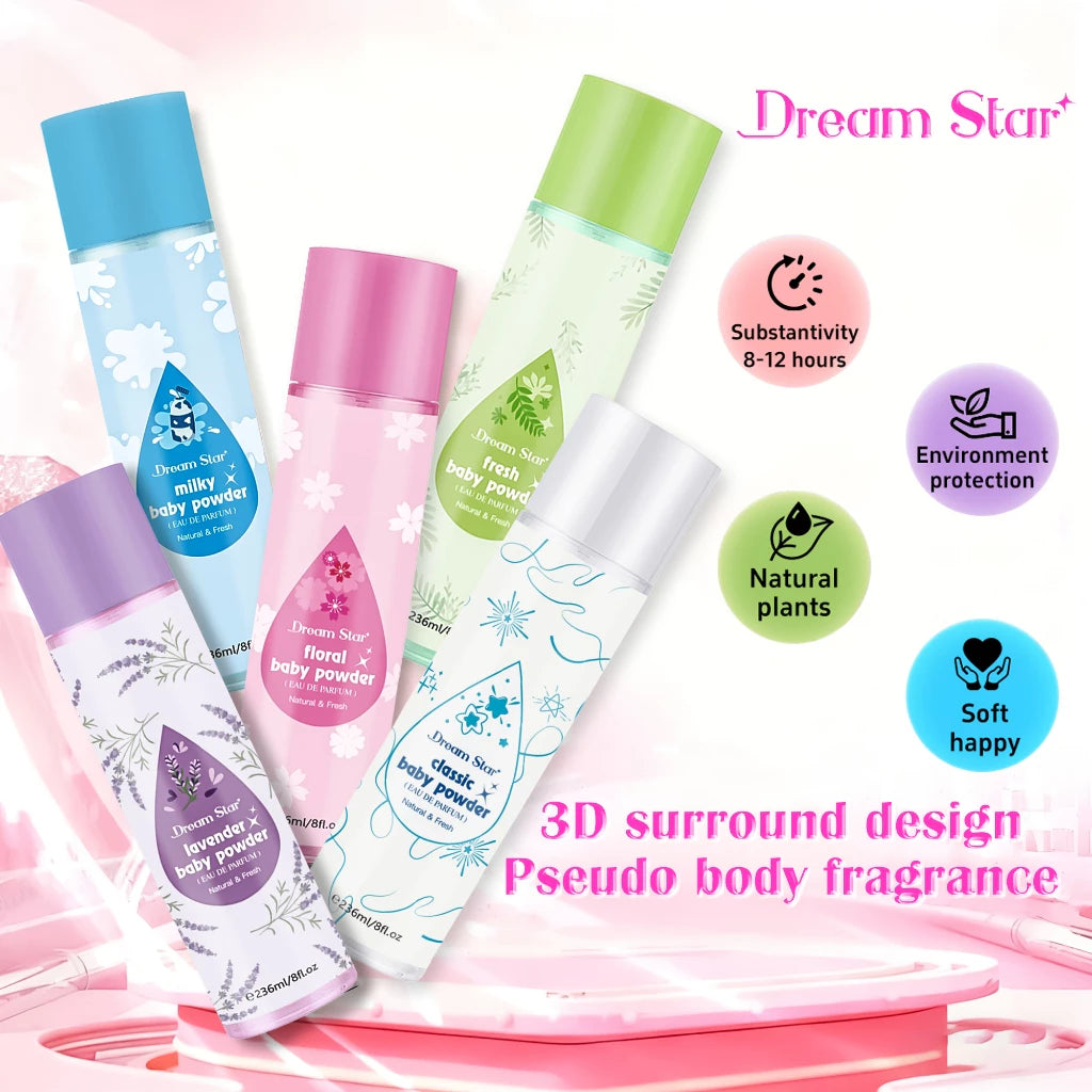 DREAM STAR Baby Powder Perfume Long Lasting Fragrance 236ml