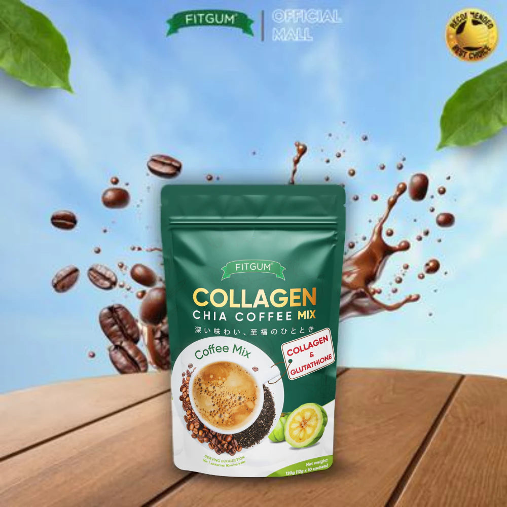Fitgum Collagen Chia Coffee Simming Coffee for Wellness and Radiant Skin