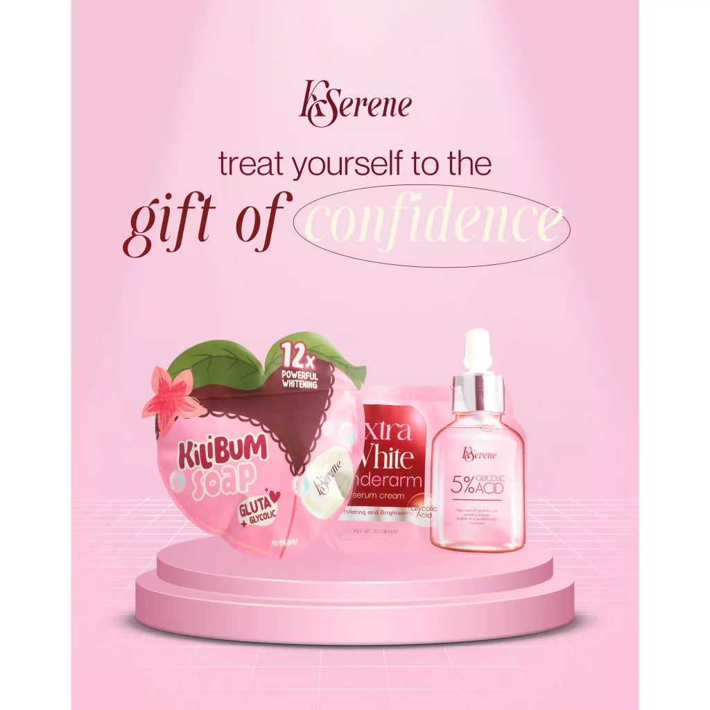 KSerene KiliBum Gluta Glycolic Soap Whitening Kili Kili Underarm Bum Butt 3pcs 70g Whitening Soap