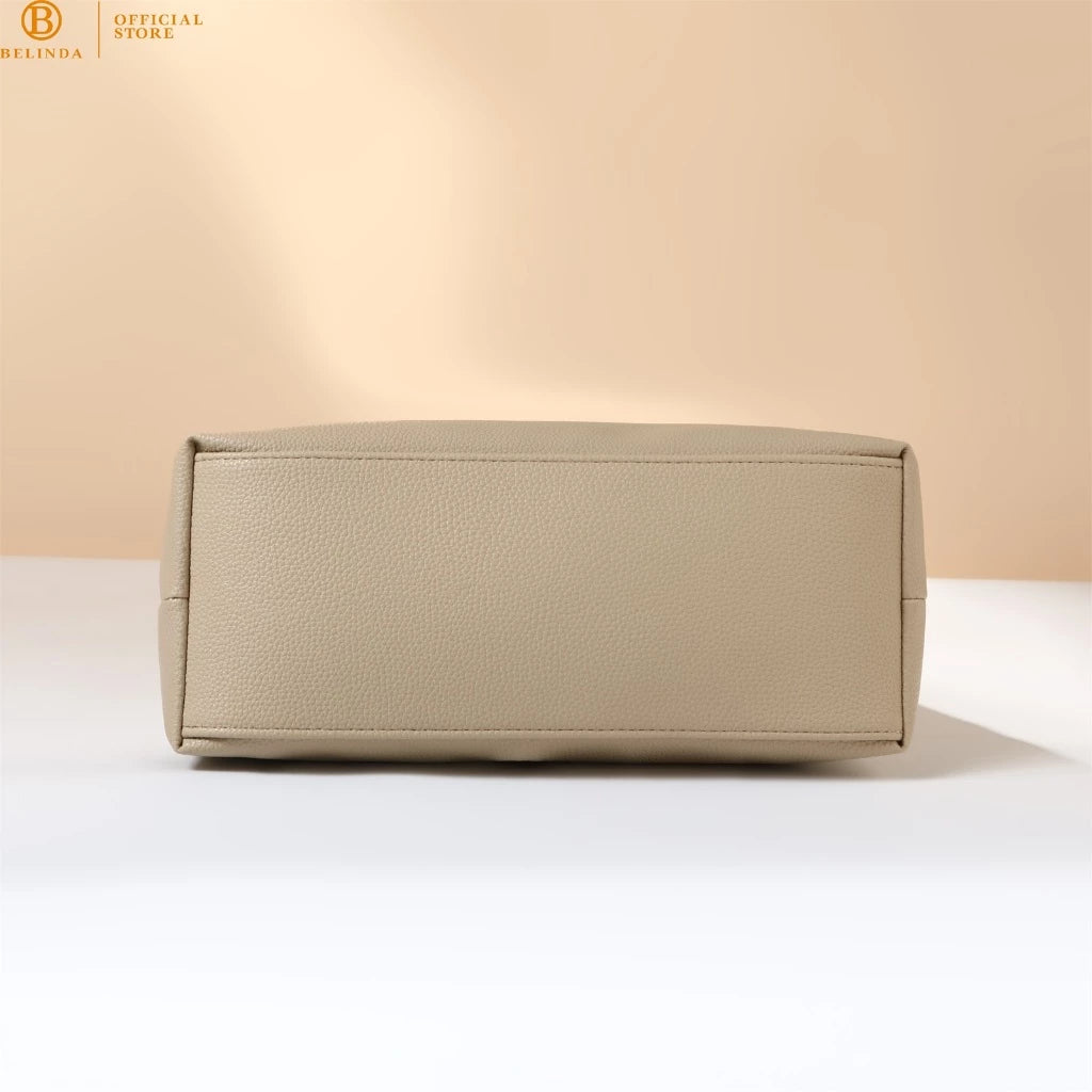 CP086 Totebag For Woman Large Capacity PU Leather Waterproof Simple Fashion Shoulder Bag