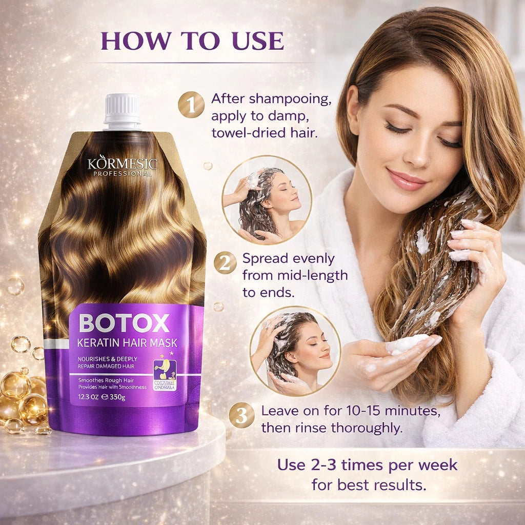 Buy 1 Take 1 Keratin Hair Mask Set – Botox Repair + Argan Oil Nourish for Smooth and Shiny Hair