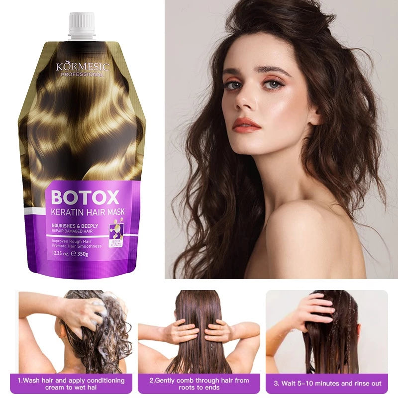 Buy 1 Take 1 Keratin Hair Mask Set – Botox Repair + Argan Oil Nourish for Smooth and Shiny Hair