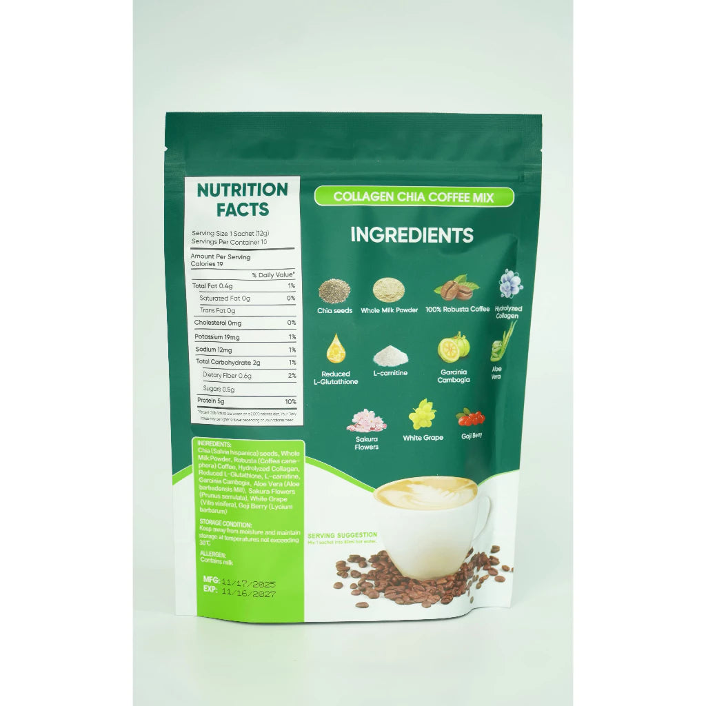 Fitgum Collagen Chia Coffee Simming Coffee for Wellness and Radiant Skin