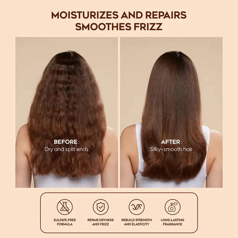 Yusofine Nourish-Repair Argan Oil Shampoo & Conditioner & Hair Treatment Repair Damage Smooth Frizz