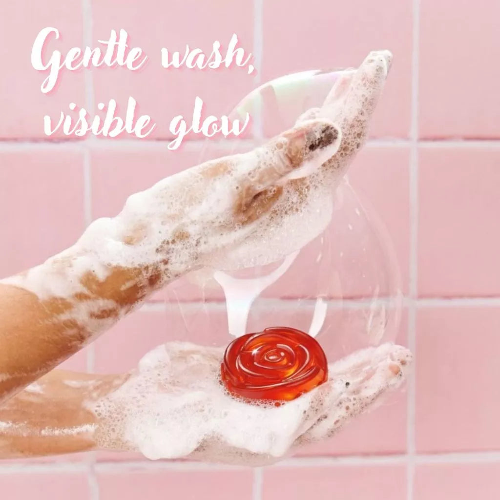 B1T1 ROSE Bleaching Soap FDA Approved with Whitening Booster Tranexamic Acid & Licorice Extract for