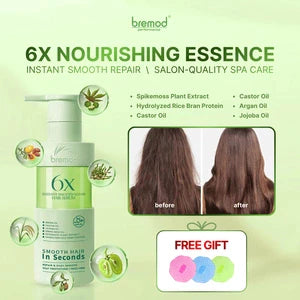 Bremod Hair Serum 6X Instant Smooth Repair Argan Jojoba Oil Castor Nourishing Care Hair Essence