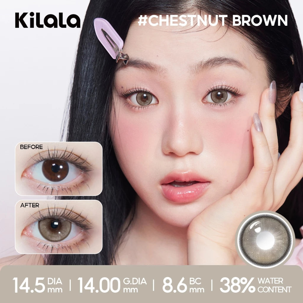 Kilala Contact lens Moist Honey Series 14.2mm Colorful Soft Lense with Graded Doll Eyes