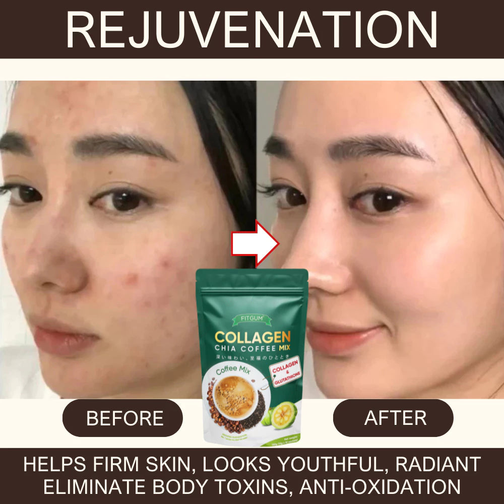 Fitgum Collagen Chia Coffee Simming Coffee for Wellness and Radiant Skin