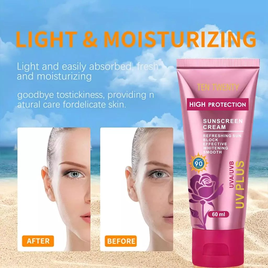 BUY 1 TAKE 2 TEN TWENTY SPF90 Pink Sunscreen + Magic Kiss Lip & Cheek Serum + Magic Blusher