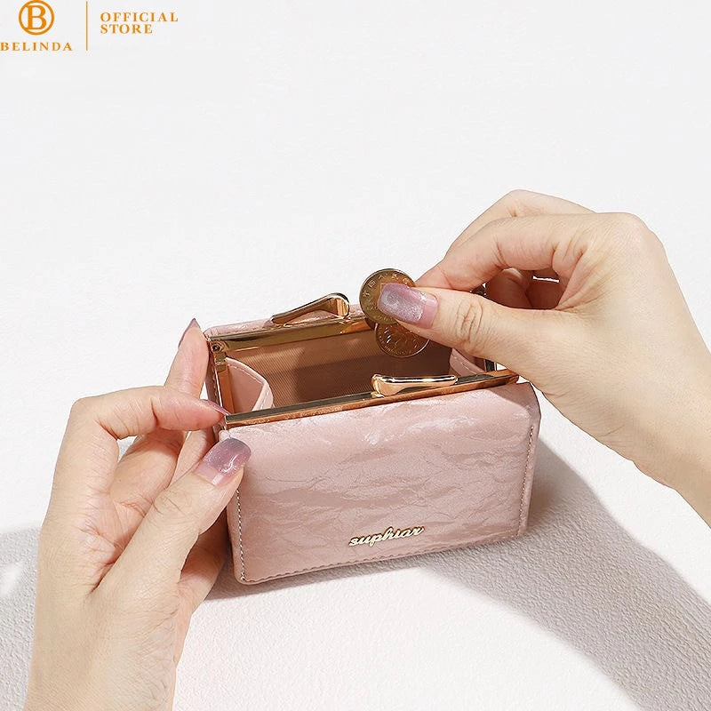 YS029 Wallet For Woman Coin Purse Leather Korean Fashion Multi-Slot Card Holder Short Wallet