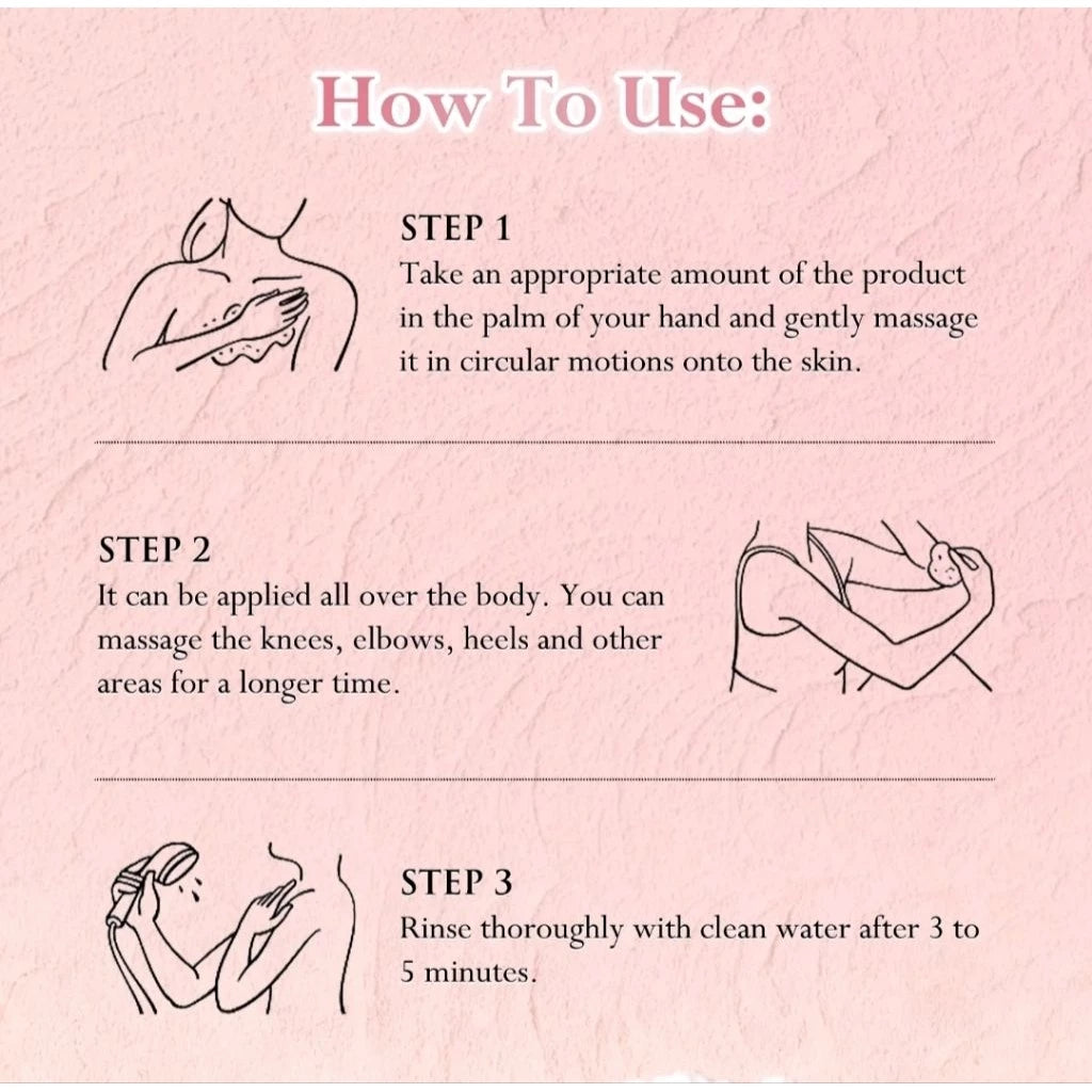 Kavouge Whitening Shower Scrub for Deep Cleansing & Gentle Exfoliation