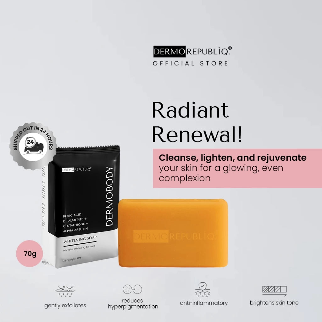 DermoBody Kojic Acid Dipalmitate + Glutathione + Alpha Arbutin Whitening Soap