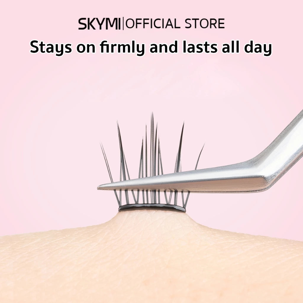 SKYEYE Black Glue Self-Adhesive Lashes, 24H Waterproof, Easy Apply, Built-in liner effect