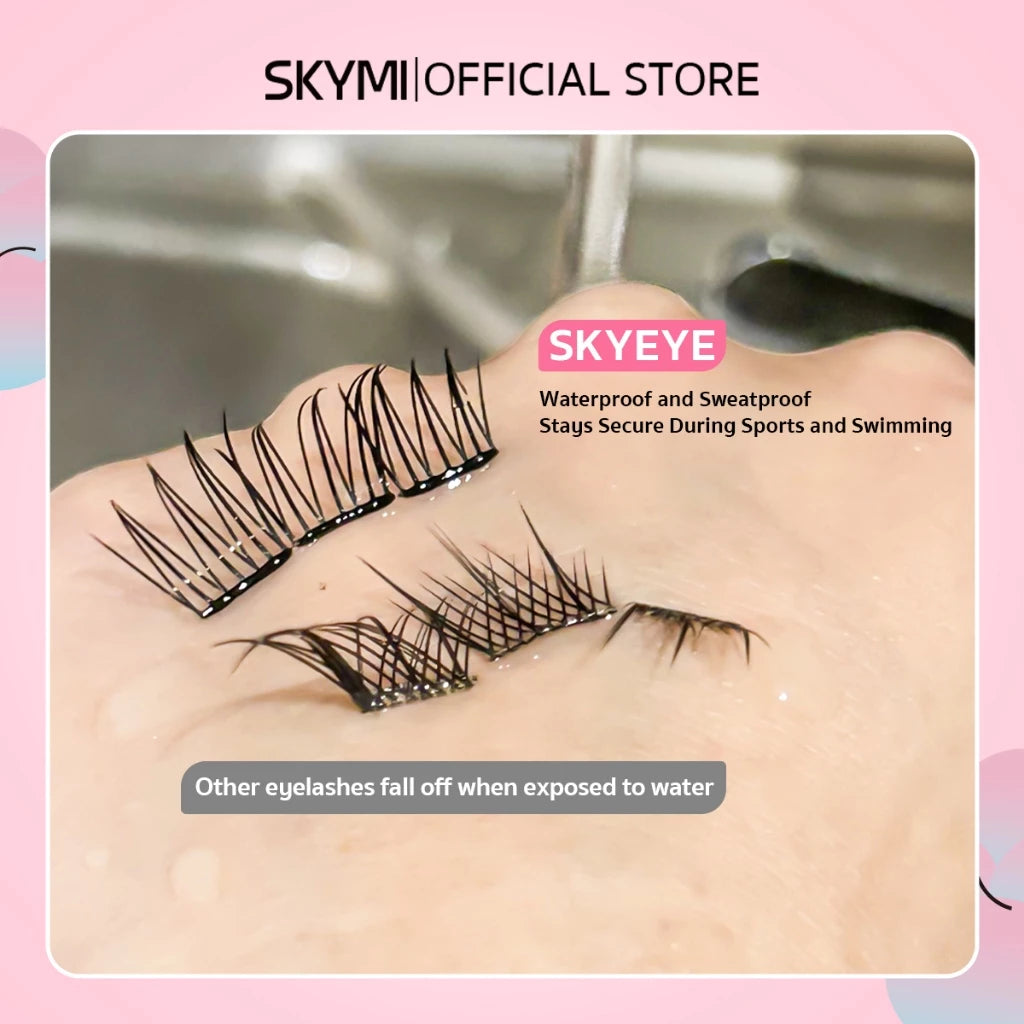SKYEYE Black Glue Self-Adhesive Lashes, 24H Waterproof, Easy Apply, Built-in liner effect