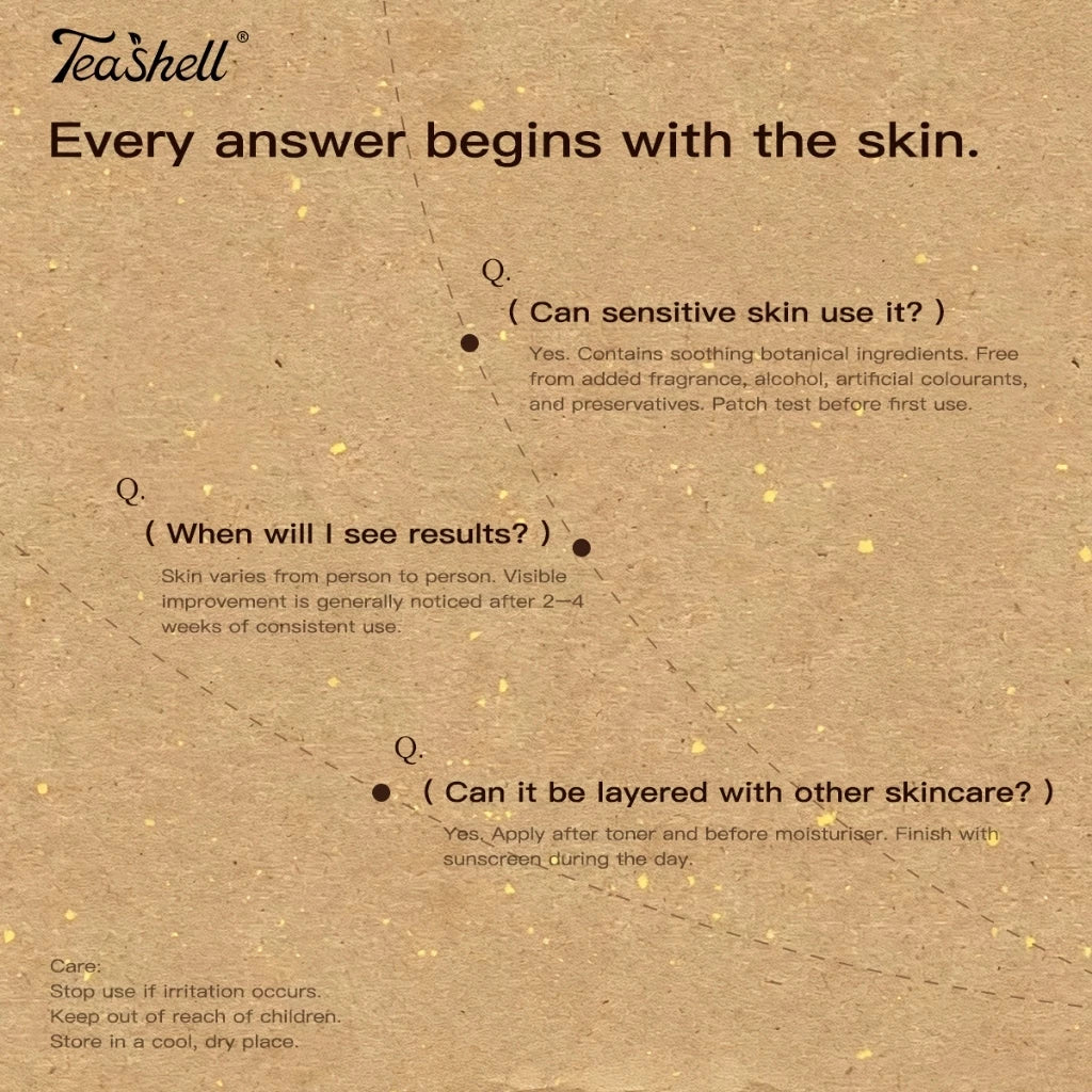 Teashell Whitening Serum 5% Niacinamide & Alpha Arbutin 30ml - Fade Dark Spots Brighte