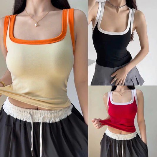 SANDY PADDED COMBI Top Squareneck Top