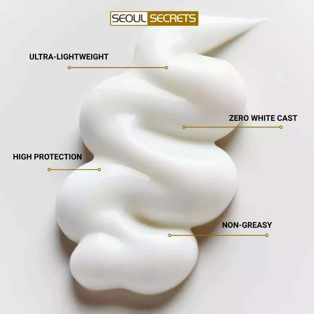 Seoul Secrets Whitening Sunscreen SPF 50 PA+++ | Luxury Broad Spectrum UVA/UVB Protection