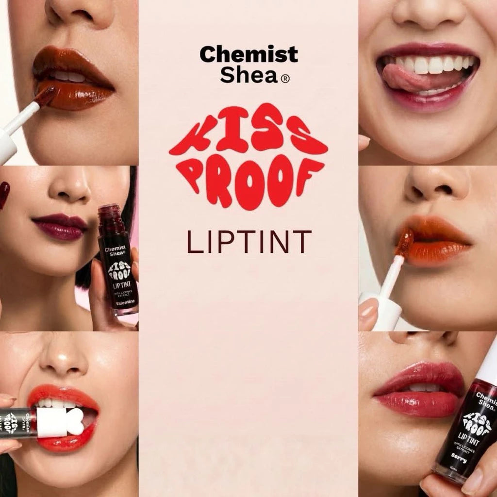 Chemist Shea Kiss Proof Lip Tint | Long-Lasting, Waterproof & Oil-Resistant (10ml)