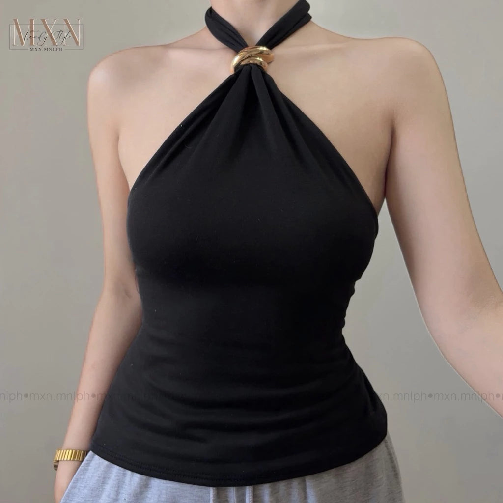 |MXN| Tahlia Halter Buckle Top