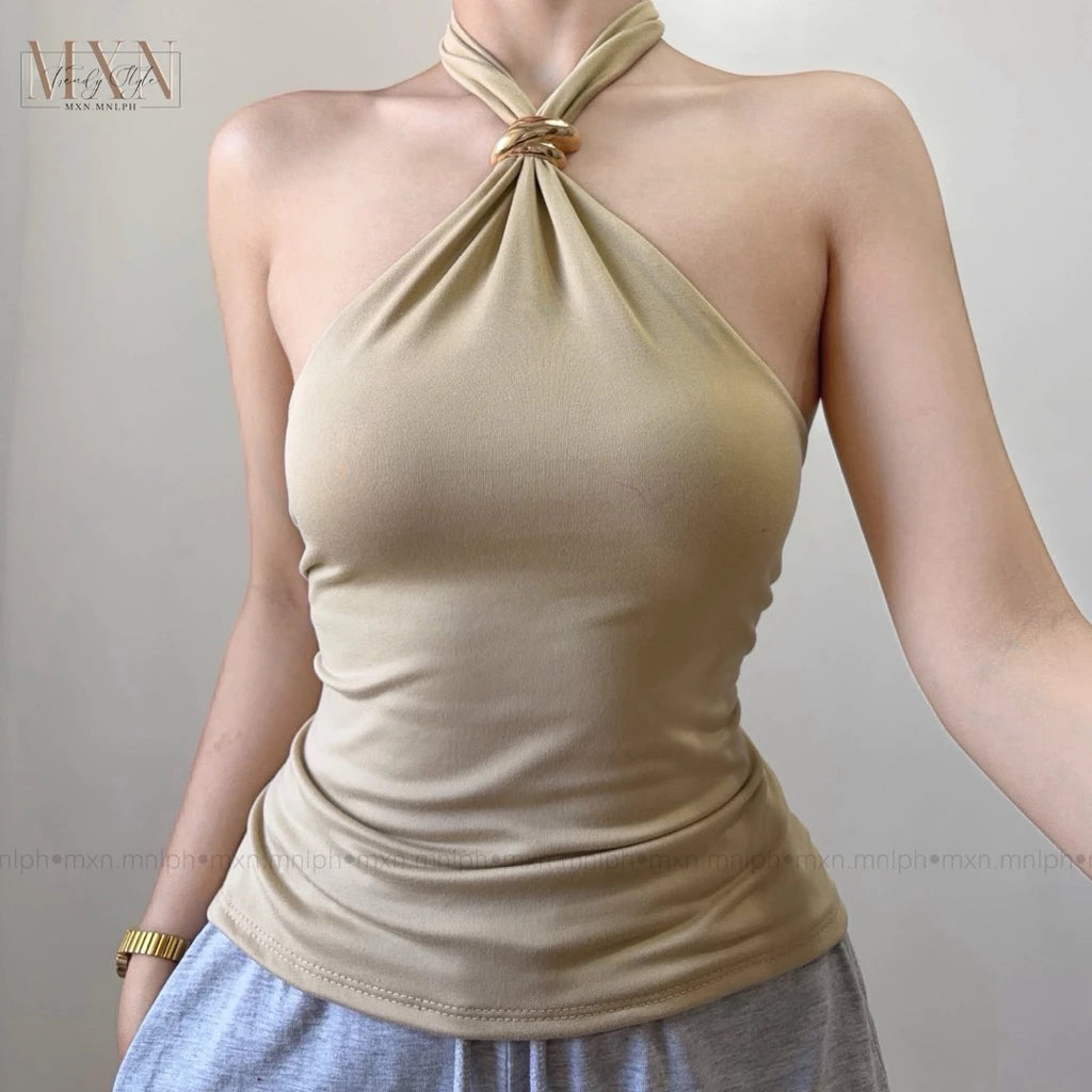 |MXN| Tahlia Halter Buckle Top