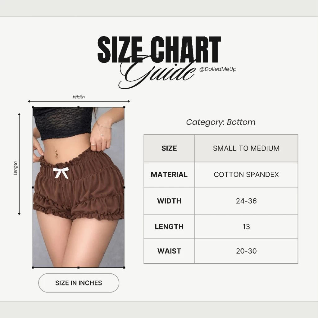 BLOOMER SEXY SHORTS SMOCKING COQUETTE