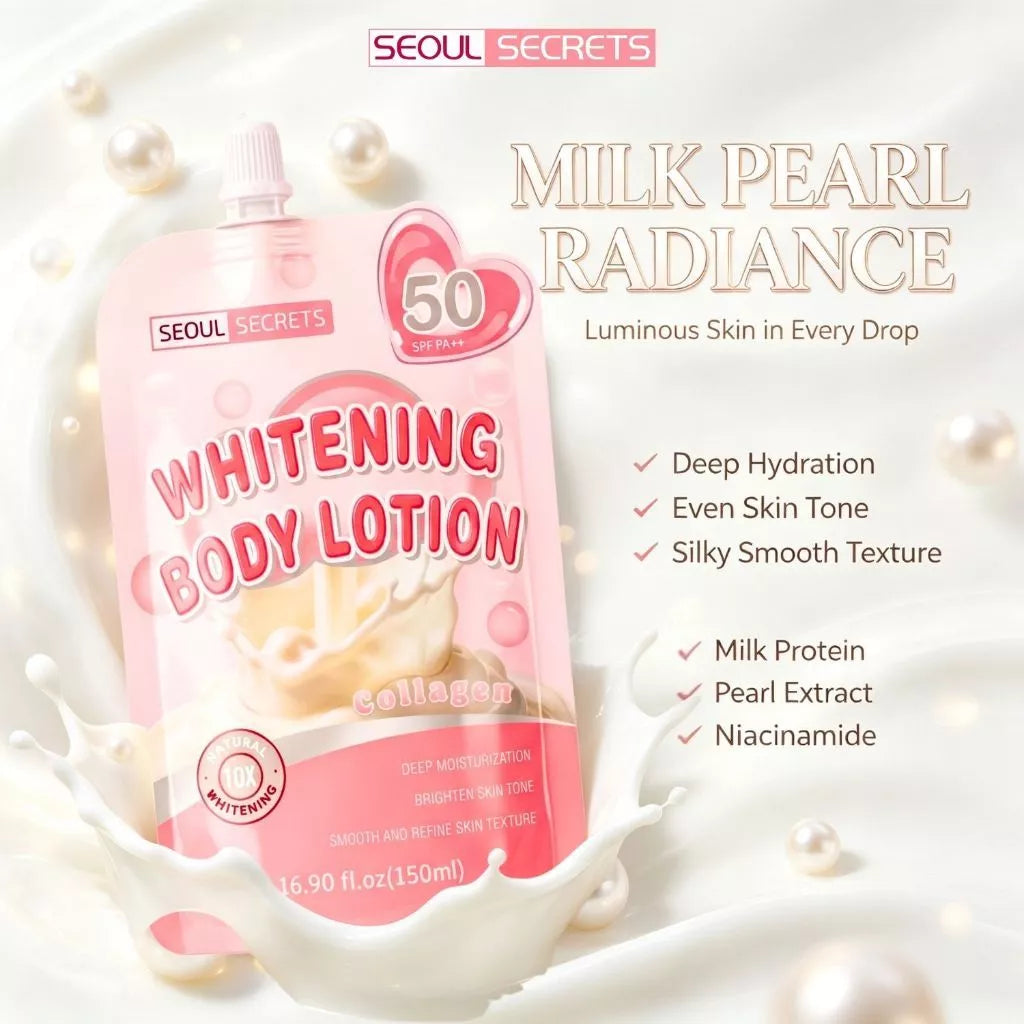 SEOUL SECRETS Daily Sun Glow Collagen Whitening Body Lotion SPF 50 PA+++ 150ml | 10X