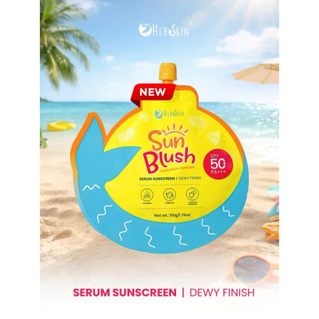 Her Skin Sun Blush Serum Sunscreen 50Grams All Skin Types