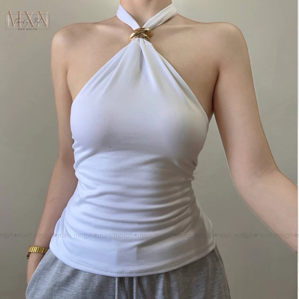|MXN| Tahlia Halter Buckle Top