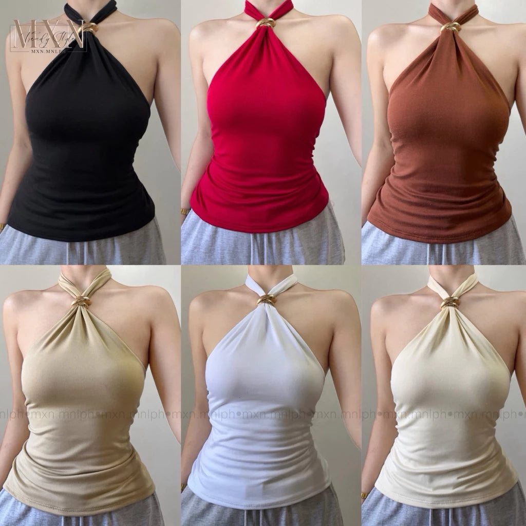 |MXN| Tahlia Halter Buckle Top