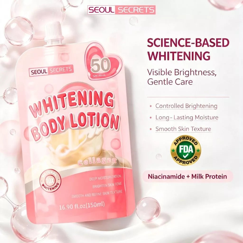 SEOUL SECRETS Daily Sun Glow Collagen Whitening Body Lotion SPF 50 PA+++ 150ml | 10X