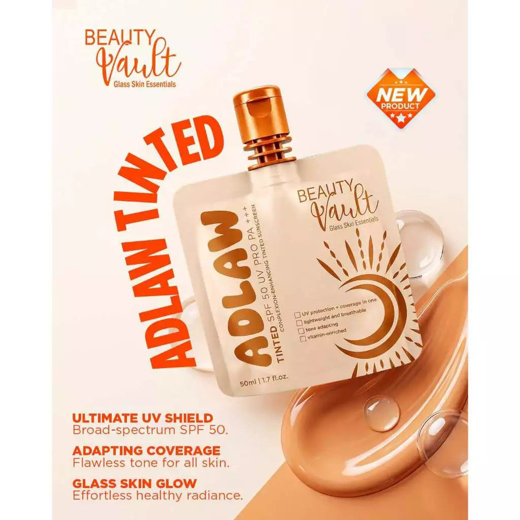 ADLAW Tinted SPF50 UV Pro PA+++ Beauty Vault Sunscreen