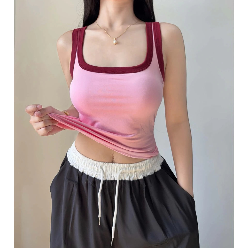 SANDY PADDED COMBI Top Squareneck Top