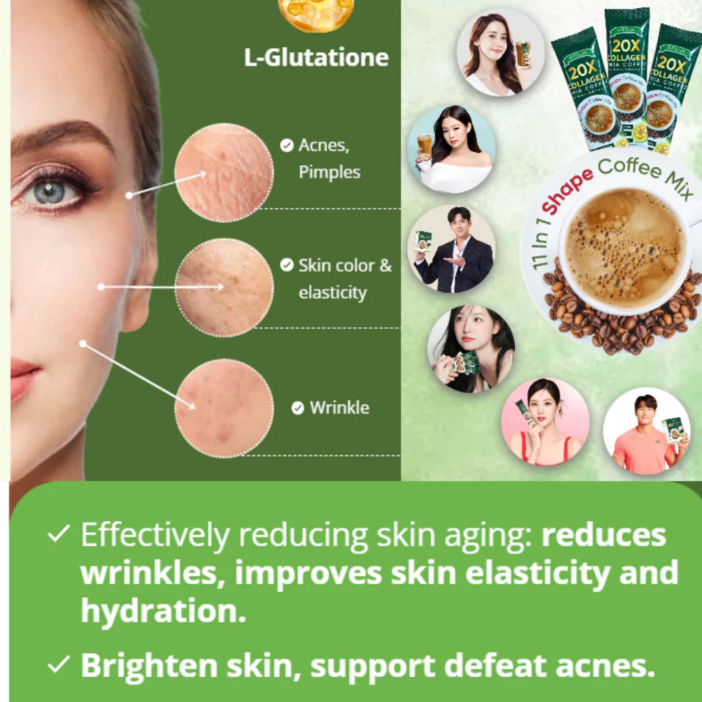 BUY 3 TAKE 3 Collagen Chia Coffee Mix - Delicious Combination of Premium Coffee, Chia Seeds & Collagen