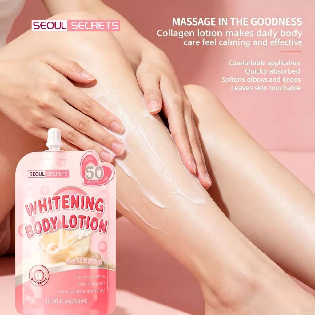 SEOUL SECRETS Daily Sun Glow Collagen Whitening Body Lotion SPF 50 PA+++ 150ml | 10X