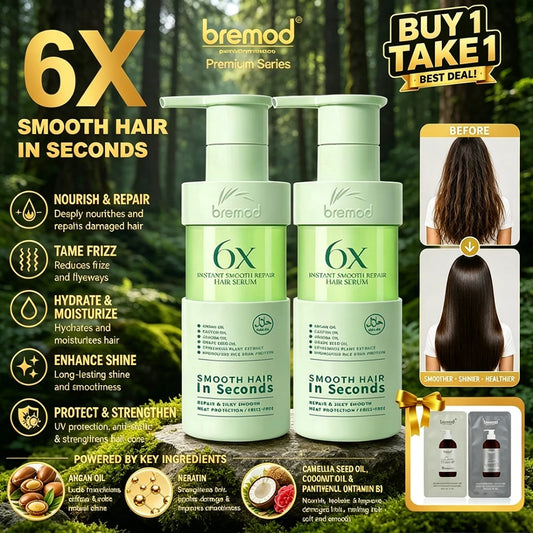 Bremod Hair Serum 6X Instant Smooth Repair Argan Jojoba Oil Castor Nourishing Care Hair Essence