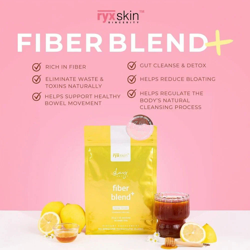 RYXSKIN FIBER BLEND+ HONEY LEMON POWDERED JUICE MIX