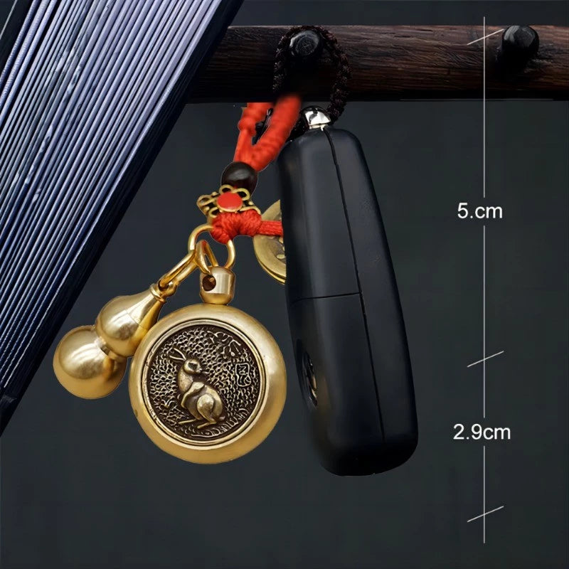 Good Luck lucky Key Rings Charm For Money And Business Safely Pixiu Wealth Key Chain Keyfob Lanyard