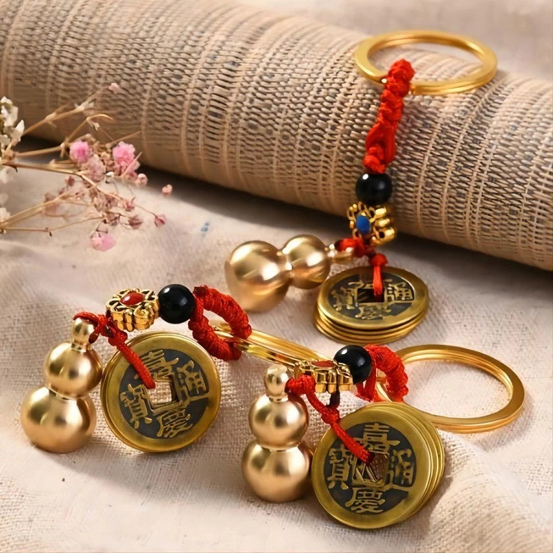 Good Luck lucky Key Rings Charm For Money And Business Safely Pixiu Wealth Key Chain Keyfob Lanyard