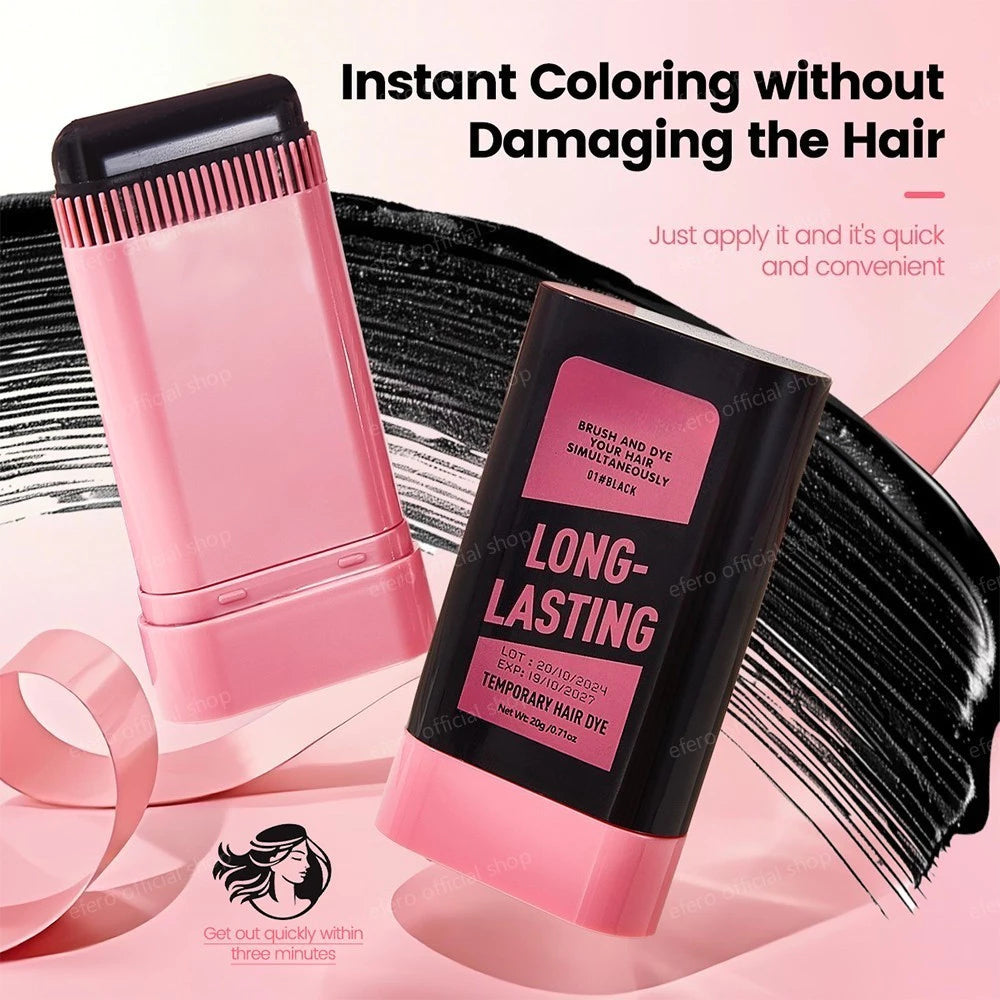 FORMBO Hair Stick Waterproof and Sweat-proof No Smudge No Fading Temporary Covers Gray Hair Natural