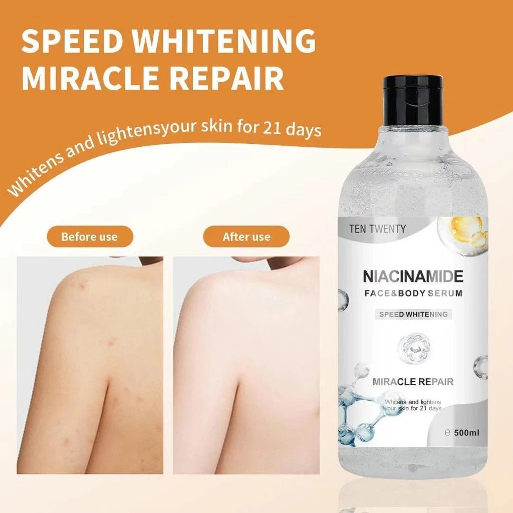 TEN TWENTY AHA Niacinamide Face Body Serum Whitening Essence Moisturizing Rejuvenating Skin