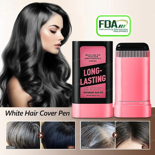 FORMBO Hair Stick Waterproof and Sweat-proof No Smudge No Fading Temporary Covers Gray Hair Natural