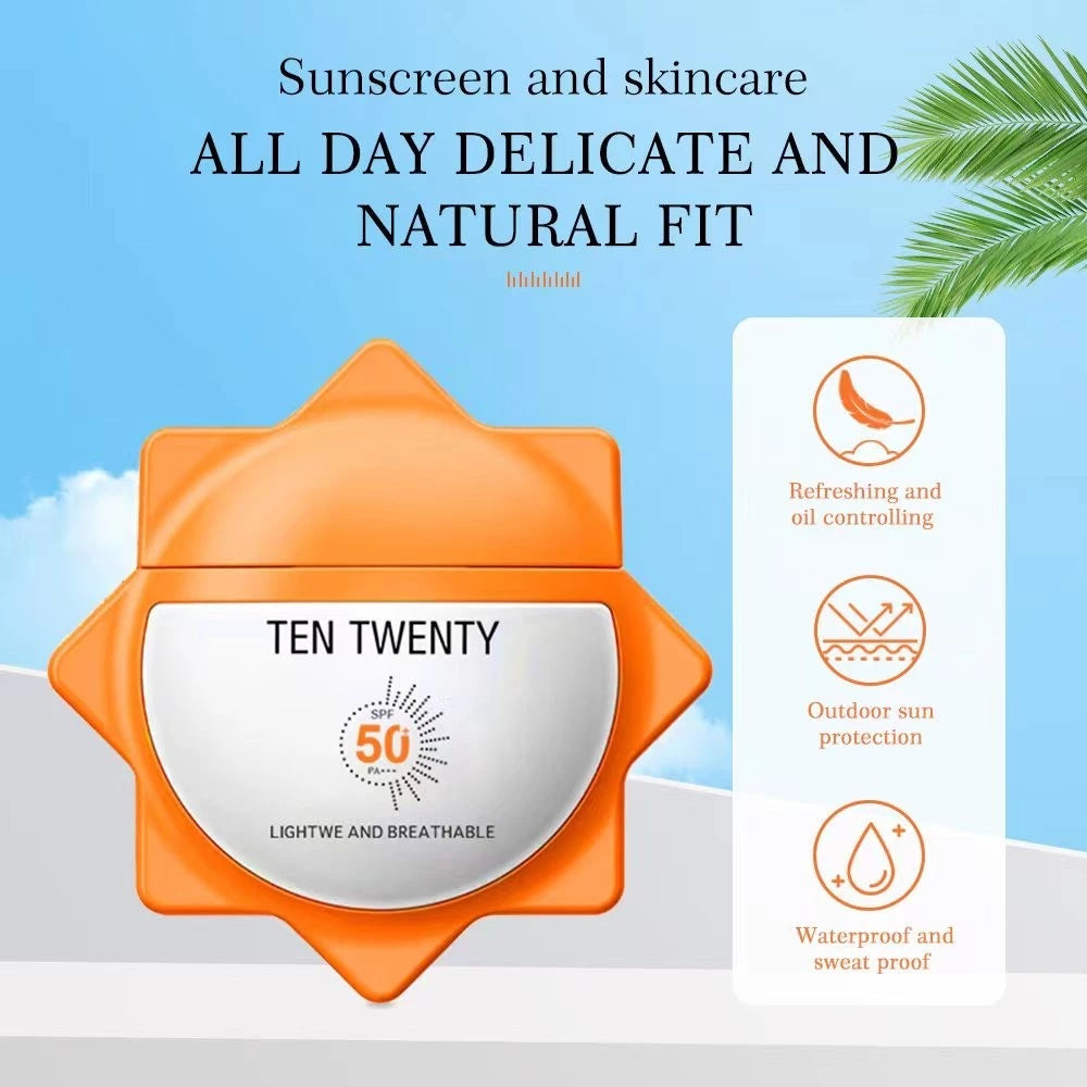 TEN TWENTY Ultra White Sunscreen SPF50+ Whitening Wear Sun Screen Sunblock Skincare Tinted Soon 40g