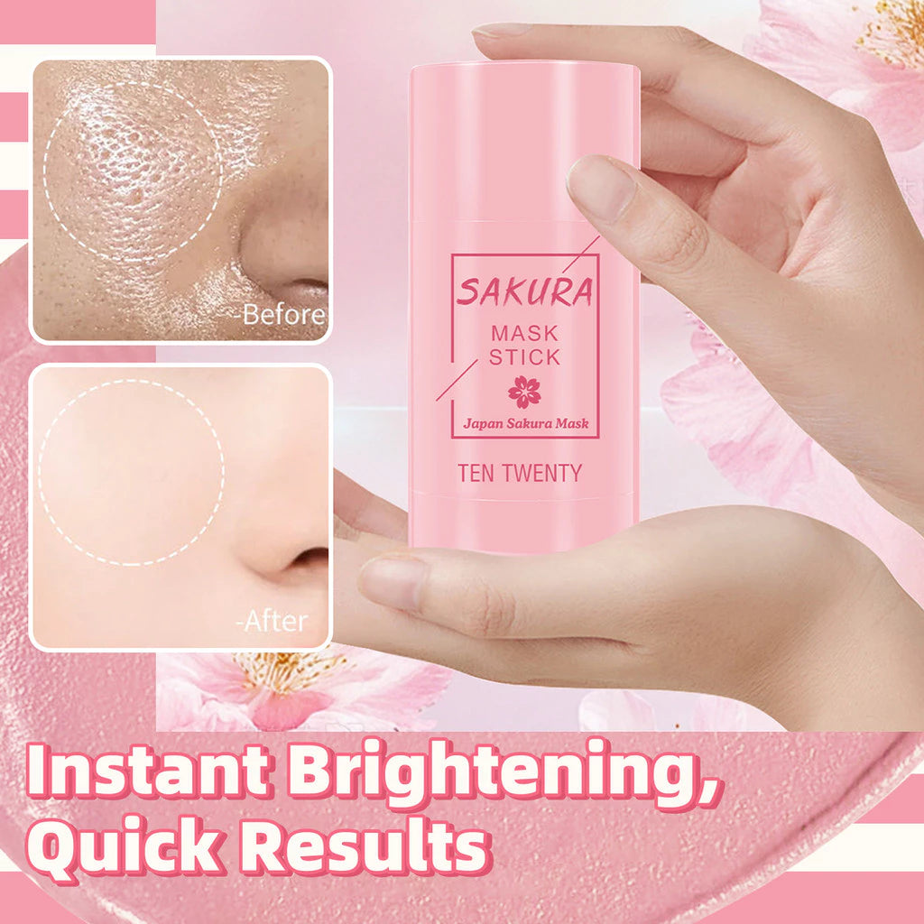 TEN TWENTY Solid Cleansing Japan Sakura Mask Moisturizing Facial Skin Care Removal Oil Blackhead 40g