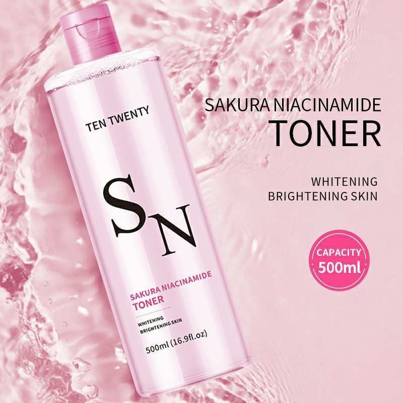 TEN TWENTY VITAMIN C, HYALURONIC ACID, SAKURA NIACINAMIDE TONER SKIN REPAIR 500ML