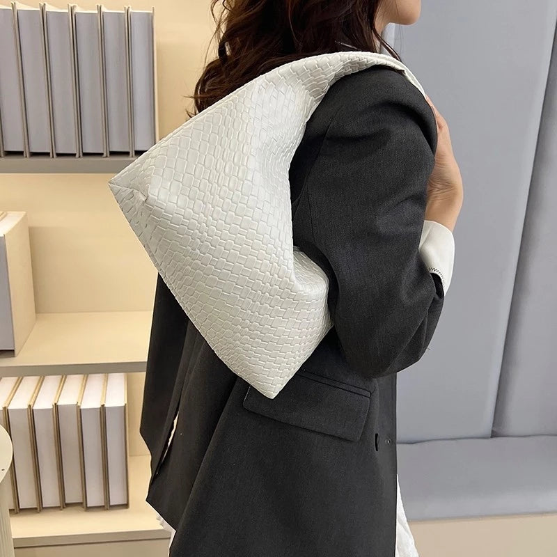 Armpit Hobo Handbag For Women Soft PU Leather