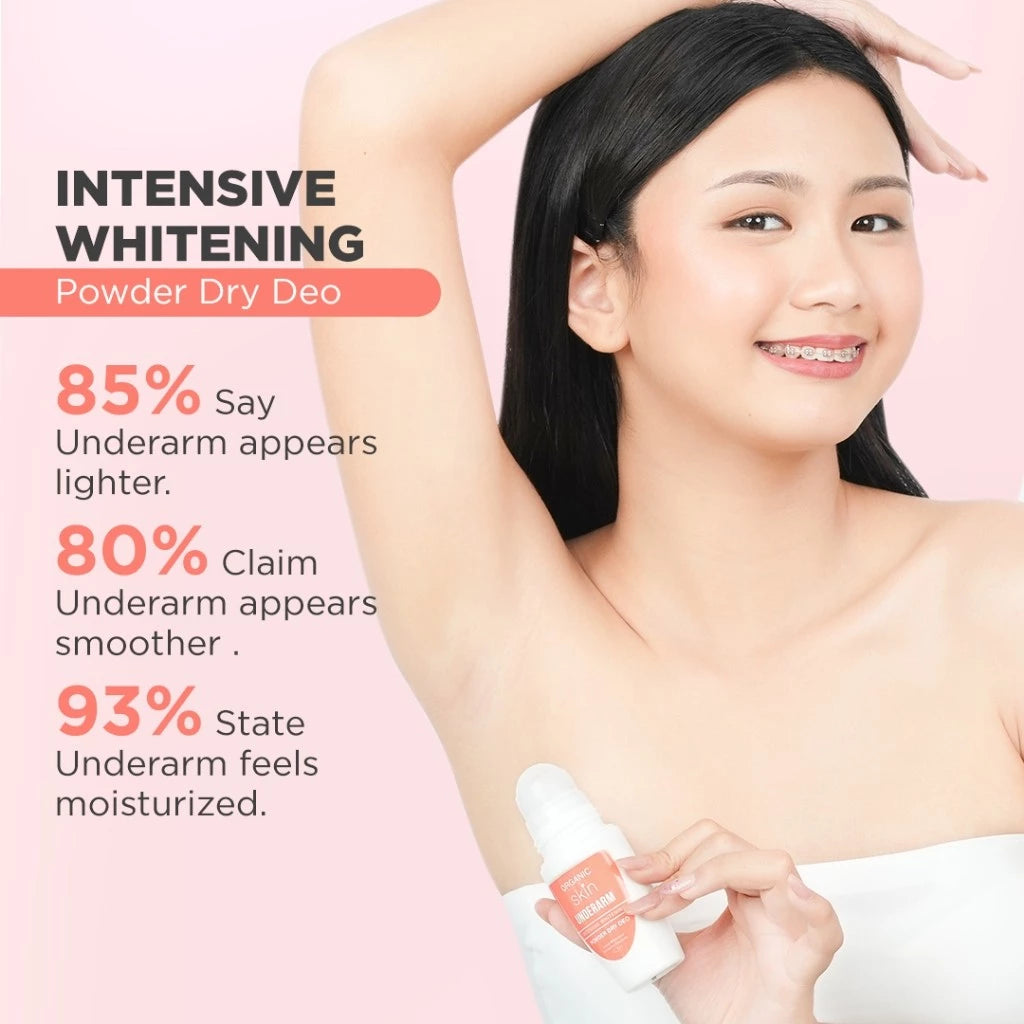 Organic Skin Japan Intensive Whitening Underarm Powder Dry Deodorant Deo Roll On
