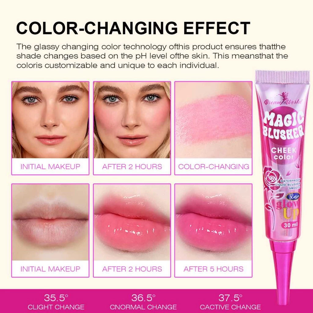 Magic Blusher Color Changing Liquid Blush On Waterproof Long Lasting 30ml