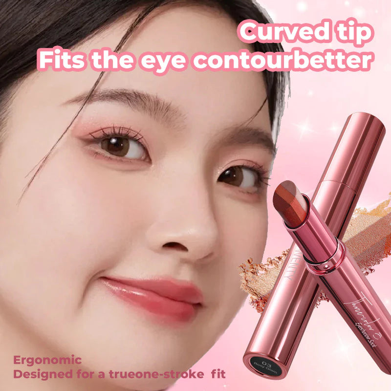 TEN TWENTY 3 Color Eyeshadow Stick Waterproof Long Lasting Matte Shimmer Gradient Finish Makeup 3.5g
